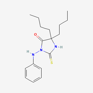 molecular formula C17H25N3OS B5110006 3-anilino-5,5-dibutyl-2-thioxo-4-imidazolidinone 