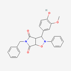 molecular formula C25H22N2O5 B5110014 5-benzyl-3-(4-hydroxy-3-methoxyphenyl)-2-phenyldihydro-2H-pyrrolo[3,4-d]isoxazole-4,6(3H,5H)-dione 