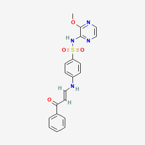 molecular formula C20H18N4O4S B5110032 N-(3-methoxy-2-pyrazinyl)-4-[(3-oxo-3-phenyl-1-propen-1-yl)amino]benzenesulfonamide 