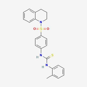 molecular formula C23H23N3O2S2 B5110033 N-[4-(3,4-dihydro-1(2H)-quinolinylsulfonyl)phenyl]-N'-(2-methylphenyl)thiourea 