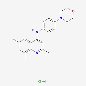 molecular formula C22H26ClN3O B5110036 2,6,8-trimethyl-N-[4-(4-morpholinyl)phenyl]-4-quinolinamine hydrochloride 