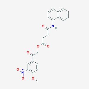 molecular formula C23H20N2O7 B5110048 2-(4-methoxy-3-nitrophenyl)-2-oxoethyl 4-(1-naphthylamino)-4-oxobutanoate 