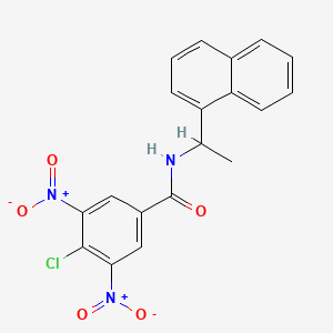 molecular formula C19H14ClN3O5 B5110054 4-chloro-N-[1-(1-naphthyl)ethyl]-3,5-dinitrobenzamide 