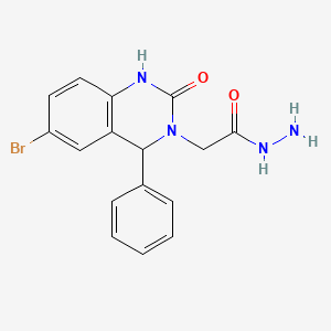 2-(6-bromo-2-oxo-4-phenyl-1,4-dihydro-3(2H)-quinazolinyl)acetohydrazide