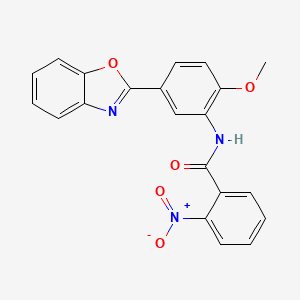 molecular formula C21H15N3O5 B5110069 N-[5-(1,3-benzoxazol-2-yl)-2-methoxyphenyl]-2-nitrobenzamide 