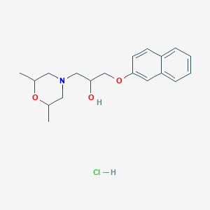 molecular formula C19H26ClNO3 B5110076 1-(2,6-dimethyl-4-morpholinyl)-3-(2-naphthyloxy)-2-propanol hydrochloride 