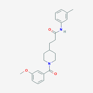 3-[1-(3-methoxybenzoyl)-4-piperidinyl]-N-(3-methylphenyl)propanamide