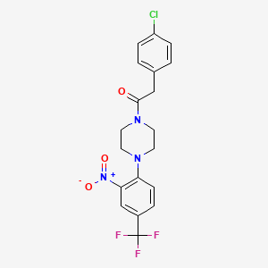 molecular formula C19H17ClF3N3O3 B5110137 1-[(4-chlorophenyl)acetyl]-4-[2-nitro-4-(trifluoromethyl)phenyl]piperazine 