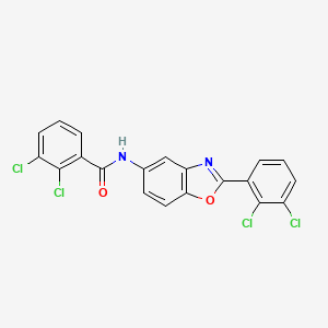 molecular formula C20H10Cl4N2O2 B5110154 2,3-dichloro-N-[2-(2,3-dichlorophenyl)-1,3-benzoxazol-5-yl]benzamide 