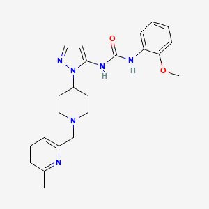 molecular formula C23H28N6O2 B5110173 N-(2-methoxyphenyl)-N'-(1-{1-[(6-methyl-2-pyridinyl)methyl]-4-piperidinyl}-1H-pyrazol-5-yl)urea 