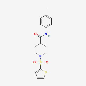 molecular formula C17H20N2O3S2 B5110200 N-(4-methylphenyl)-1-(2-thienylsulfonyl)-4-piperidinecarboxamide 