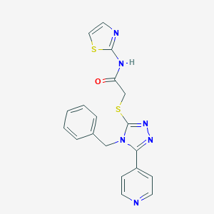 B511021 2-{[4-benzyl-5-(4-pyridinyl)-4H-1,2,4-triazol-3-yl]sulfanyl}-N-(1,3-thiazol-2-yl)acetamide CAS No. 603099-90-7