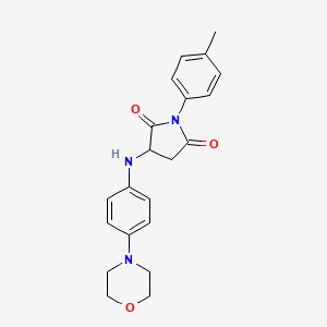 molecular formula C21H23N3O3 B5110210 1-(4-methylphenyl)-3-{[4-(4-morpholinyl)phenyl]amino}-2,5-pyrrolidinedione CAS No. 317814-60-1