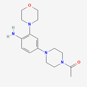 molecular formula C16H24N4O2 B5110211 4-(4-acetyl-1-piperazinyl)-2-(4-morpholinyl)aniline 