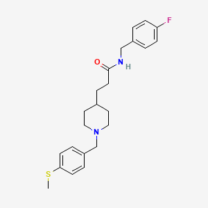 molecular formula C23H29FN2OS B5110218 N-(4-fluorobenzyl)-3-{1-[4-(methylthio)benzyl]-4-piperidinyl}propanamide 