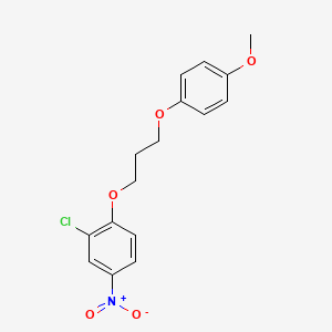 molecular formula C16H16ClNO5 B5110229 2-chloro-1-[3-(4-methoxyphenoxy)propoxy]-4-nitrobenzene 