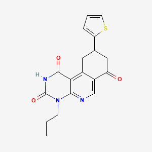 molecular formula C18H17N3O3S B5110237 4-propyl-9-(2-thienyl)-9,10-dihydropyrimido[4,5-c]isoquinoline-1,3,7(2H,4H,8H)-trione 