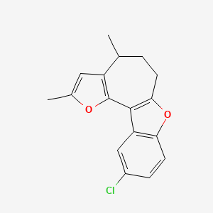 molecular formula C17H15ClO2 B5110240 10-chloro-2,4-dimethyl-5,6-dihydro-4H-furo[2',3':3,4]cyclohepta[1,2-b][1]benzofuran 