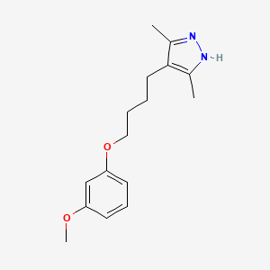 molecular formula C16H22N2O2 B5110282 4-[4-(3-methoxyphenoxy)butyl]-3,5-dimethyl-1H-pyrazole 