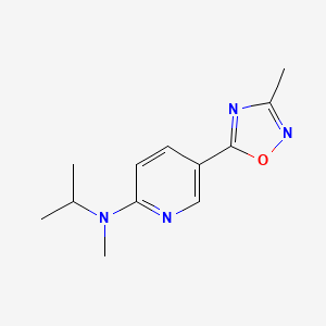 molecular formula C12H16N4O B5110307 N-isopropyl-N-methyl-5-(3-methyl-1,2,4-oxadiazol-5-yl)-2-pyridinamine 