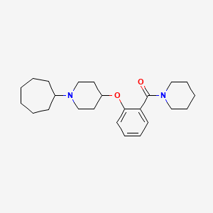 molecular formula C24H36N2O2 B5110309 1-cycloheptyl-4-[2-(1-piperidinylcarbonyl)phenoxy]piperidine 
