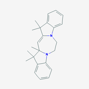 B511031 13,13,13a,15,15-pentamethyl-6,7,13a,15-tetrahydro-13H-indolo[1',2':4,5][1,4]diazepino[1,7-a]indole CAS No. 106880-17-5