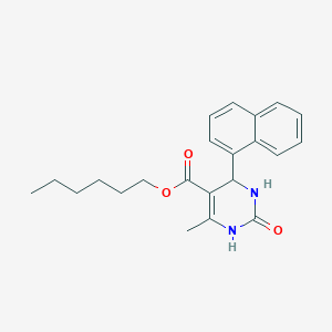 molecular formula C22H26N2O3 B5110330 hexyl 6-methyl-4-(1-naphthyl)-2-oxo-1,2,3,4-tetrahydro-5-pyrimidinecarboxylate 