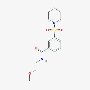 molecular formula C15H22N2O4S B5110338 N-(2-methoxyethyl)-3-(1-piperidinylsulfonyl)benzamide 