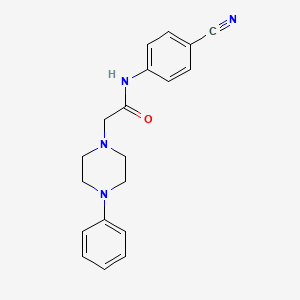 N-(4-cyanophenyl)-2-(4-phenyl-1-piperazinyl)acetamide