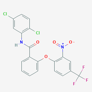 molecular formula C20H11Cl2F3N2O4 B5110376 N-(2,5-dichlorophenyl)-2-[2-nitro-4-(trifluoromethyl)phenoxy]benzamide 