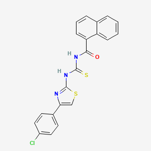 molecular formula C21H14ClN3OS2 B5110382 N-({[4-(4-chlorophenyl)-1,3-thiazol-2-yl]amino}carbonothioyl)-1-naphthamide 