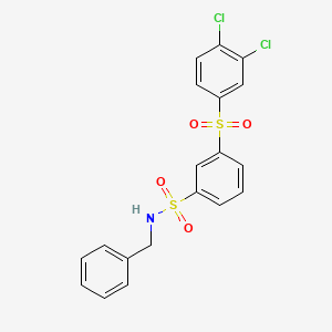 N-benzyl-3-[(3,4-dichlorophenyl)sulfonyl]benzenesulfonamide