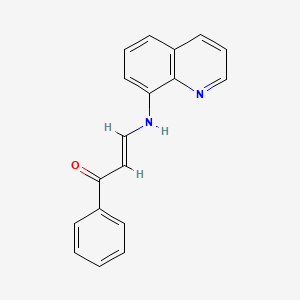 molecular formula C18H14N2O B5110414 1-phenyl-3-(8-quinolinylamino)-2-propen-1-one 