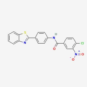 molecular formula C20H12ClN3O3S B5110415 N-[4-(1,3-benzothiazol-2-yl)phenyl]-4-chloro-3-nitrobenzamide 