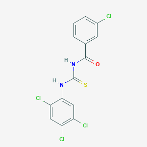 molecular formula C14H8Cl4N2OS B5110437 3-chloro-N-{[(2,4,5-trichlorophenyl)amino]carbonothioyl}benzamide 