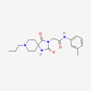 2-(2,4-dioxo-8-propyl-1,3,8-triazaspiro[4.5]dec-3-yl)-N-(3-methylphenyl)acetamide