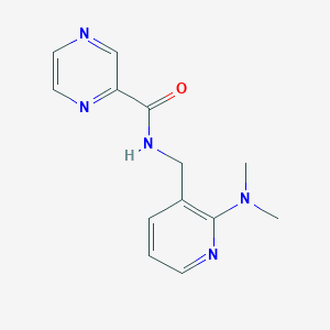 molecular formula C13H15N5O B5110452 N-{[2-(dimethylamino)-3-pyridinyl]methyl}-2-pyrazinecarboxamide 