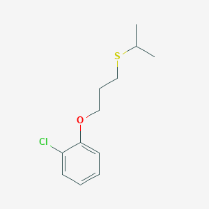 molecular formula C12H17ClOS B5110459 1-chloro-2-[3-(isopropylthio)propoxy]benzene 