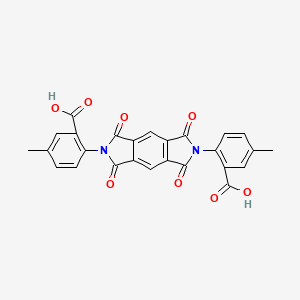 molecular formula C26H16N2O8 B5110470 2,2'-(1,3,5,7-tetraoxo-5,7-dihydropyrrolo[3,4-f]isoindole-2,6(1H,3H)-diyl)bis(5-methylbenzoic acid) 