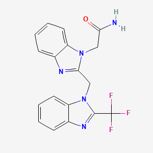 2-(2-{[2-(trifluoromethyl)-1H-benzimidazol-1-yl]methyl}-1H-benzimidazol-1-yl)acetamide