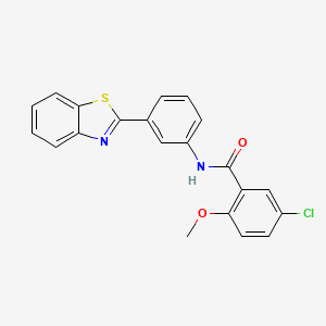 molecular formula C21H15ClN2O2S B5110539 N-[3-(1,3-benzothiazol-2-yl)phenyl]-5-chloro-2-methoxybenzamide 