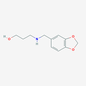 molecular formula C11H15NO3 B511055 3-[(苯并[1,3]二氧杂环-5-基甲基)-氨基]-丙-1-醇 CAS No. 869943-99-7