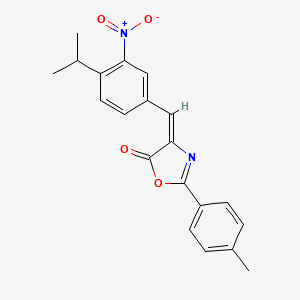 molecular formula C20H18N2O4 B5110578 4-(4-isopropyl-3-nitrobenzylidene)-2-(4-methylphenyl)-1,3-oxazol-5(4H)-one 