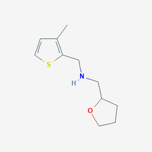 molecular formula C11H17NOS B511060 (3-甲基-噻吩-2-基甲基)-(四氢呋喃-2-基甲基)-胺 CAS No. 774554-03-9