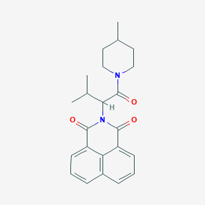 molecular formula C23H26N2O3 B5110600 2-{2-methyl-1-[(4-methyl-1-piperidinyl)carbonyl]propyl}-1H-benzo[de]isoquinoline-1,3(2H)-dione 