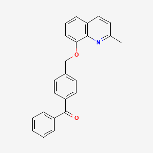 molecular formula C24H19NO2 B5110603 (4-{[(2-methyl-8-quinolinyl)oxy]methyl}phenyl)(phenyl)methanone 