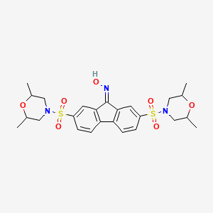 molecular formula C25H31N3O7S2 B5110612 2,7-bis[(2,6-dimethyl-4-morpholinyl)sulfonyl]-9H-fluoren-9-one oxime 