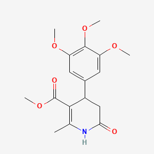 molecular formula C17H21NO6 B5110629 methyl 2-methyl-6-oxo-4-(3,4,5-trimethoxyphenyl)-1,4,5,6-tetrahydro-3-pyridinecarboxylate 