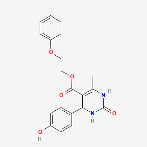 molecular formula C20H20N2O5 B5110647 2-phenoxyethyl 4-(4-hydroxyphenyl)-6-methyl-2-oxo-1,2,3,4-tetrahydro-5-pyrimidinecarboxylate 