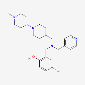 4-chloro-2-{[[(1'-methyl-1,4'-bipiperidin-4-yl)methyl](4-pyridinylmethyl)amino]methyl}phenol